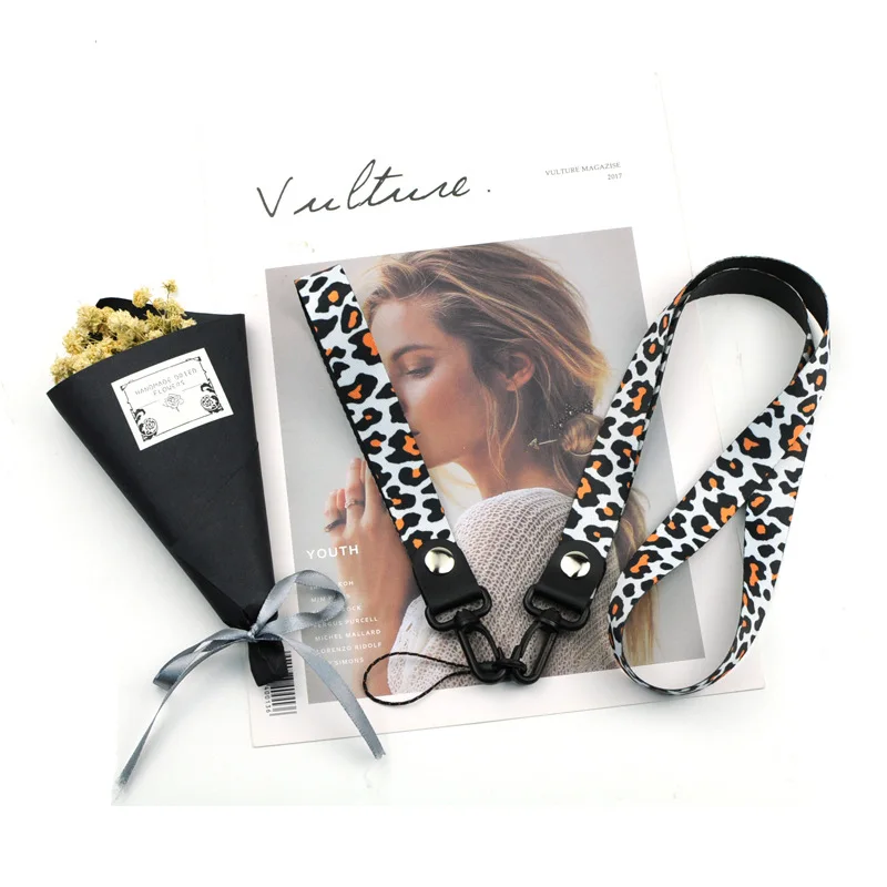 Leopard Phone Neck Straps Lanyard For Keys Cheetah ID Badge Phone Neck Phone Straps with Keyring For Smart Cellphone ID Card - Image 4