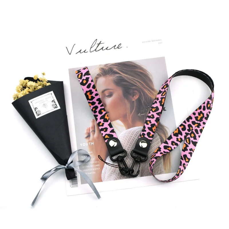 Leopard Phone Neck Straps Lanyard For Keys Cheetah ID Badge Phone Neck Phone Straps with Keyring For Smart Cellphone ID Card - Image 5