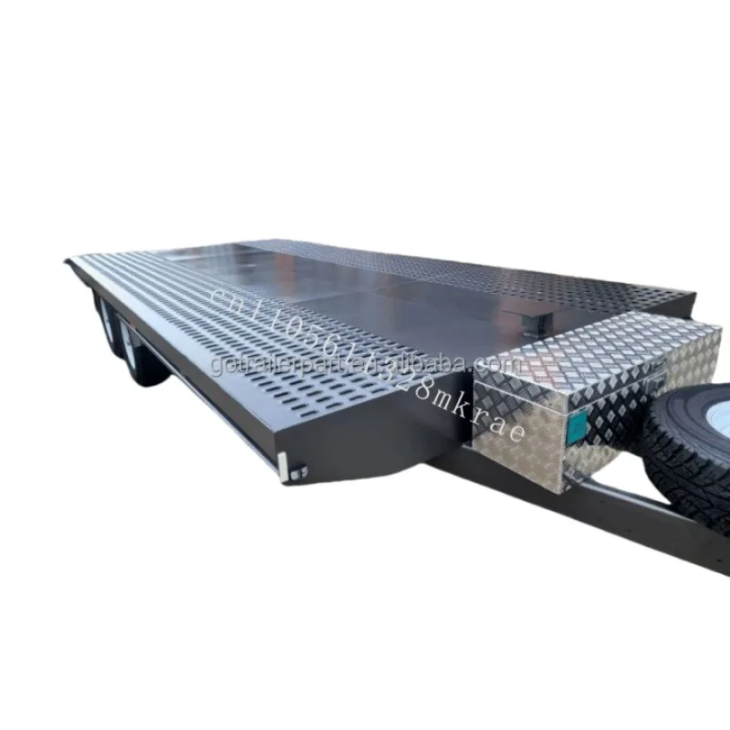 New 3500 kg GTM Large Car Transporter Trailer Heavy Duty Flatbed Trailer with Ladder