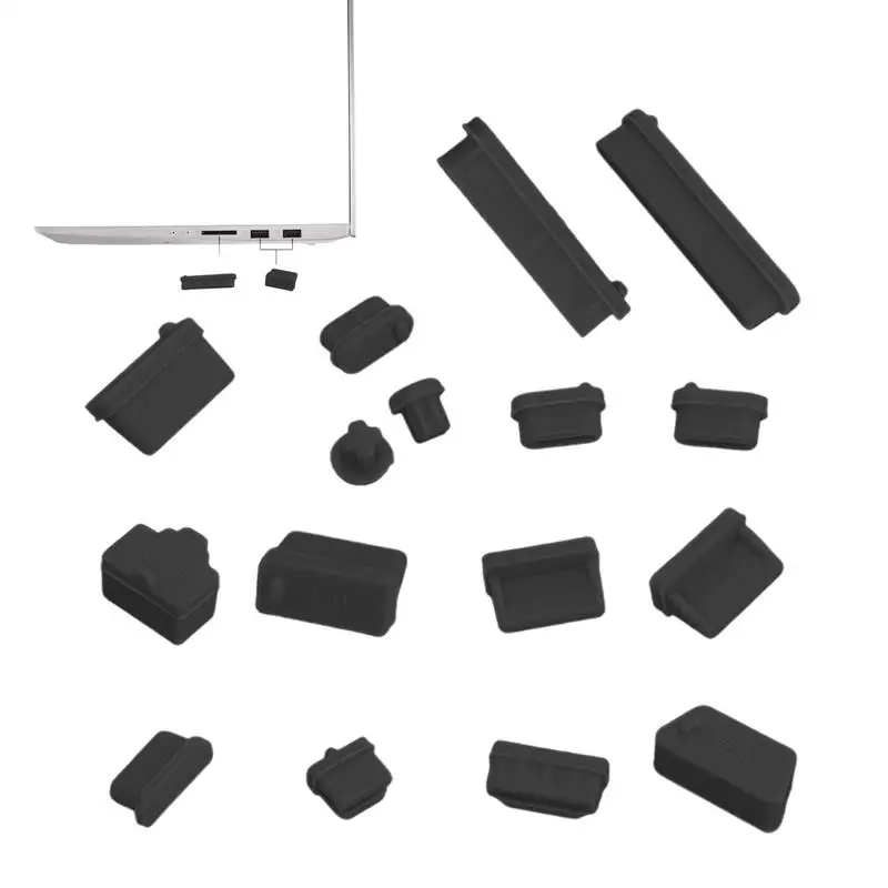 16PCS Type-C Dust Plug USB Charging Port Protector Silicone Cover For Samsung Smart Phone Accessories