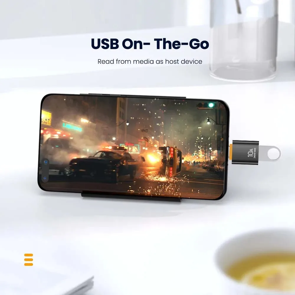 10A USB OTG Data Transfer Adapter Type C Female to USB Male Converter Fast Charging Adapter For Laptop Macbook Smart Cell Phone - Image 6