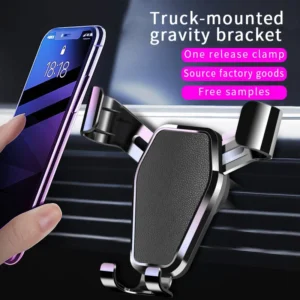 Universal Gravity Car Phone Holder Air Vent Hook Phone Mount 360 Degree Rotation Smart Phone Holder for Car One-Hand Placement