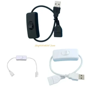 Q22A USB Male to Female Power Extension Charging Cable Maintenance for Monitoring Cameras LED Light Routers Fan Accessories