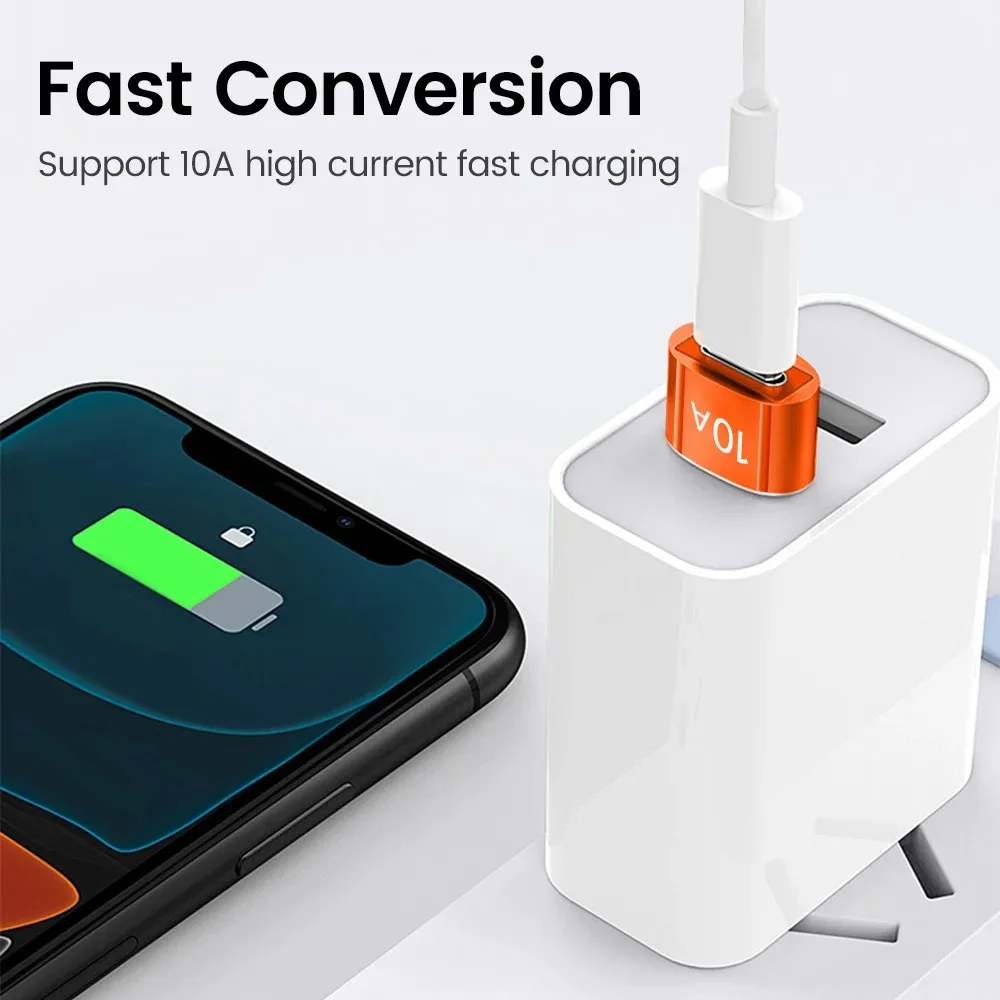 10A USB OTG Data Transfer Adapter Type C Female to USB Male Converter Fast Charging Adapter For Laptop Macbook Smart Cell Phone - Image 2