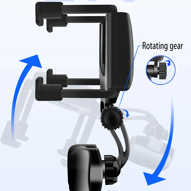 360° Car Mirror Telescopic Smart Phone Holder Mount Mobile Phone Support Stand Car GPS Adjustable CellPhone For iPhone 13 Holder - Image 2