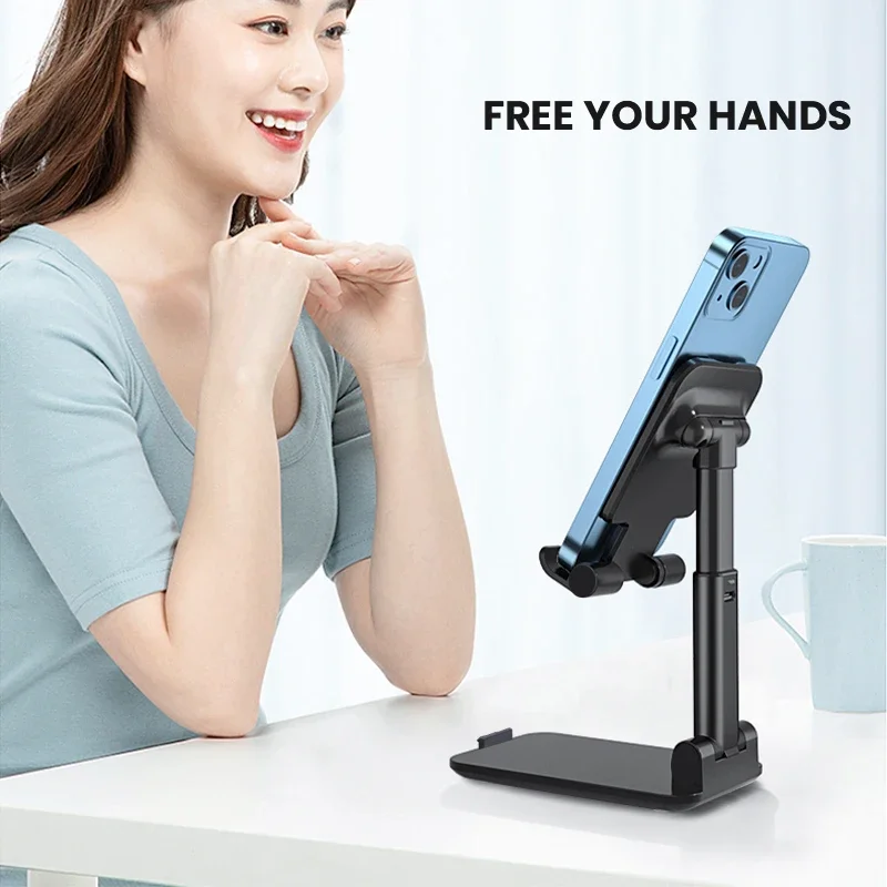 Desktop Phone Holder Stand Mobile Phone Support Adjustable Angle Height Cell Phone Stand Universal for All Smart Phones - Image 6