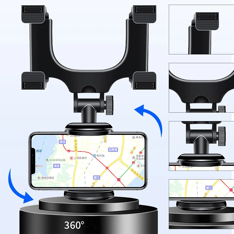 360° Car Mirror Telescopic Smart Phone Holder Mount Mobile Phone Support Stand Car GPS Adjustable CellPhone For iPhone 13 Holder - Image 4