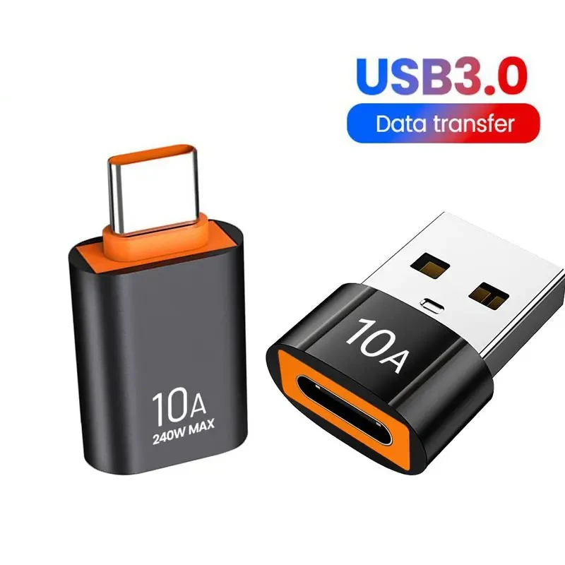 10A USB OTG Data Transfer Adapter Type C Female to USB Male Converter Fast Charging Adapter For Laptop Macbook Smart Cell Phone
