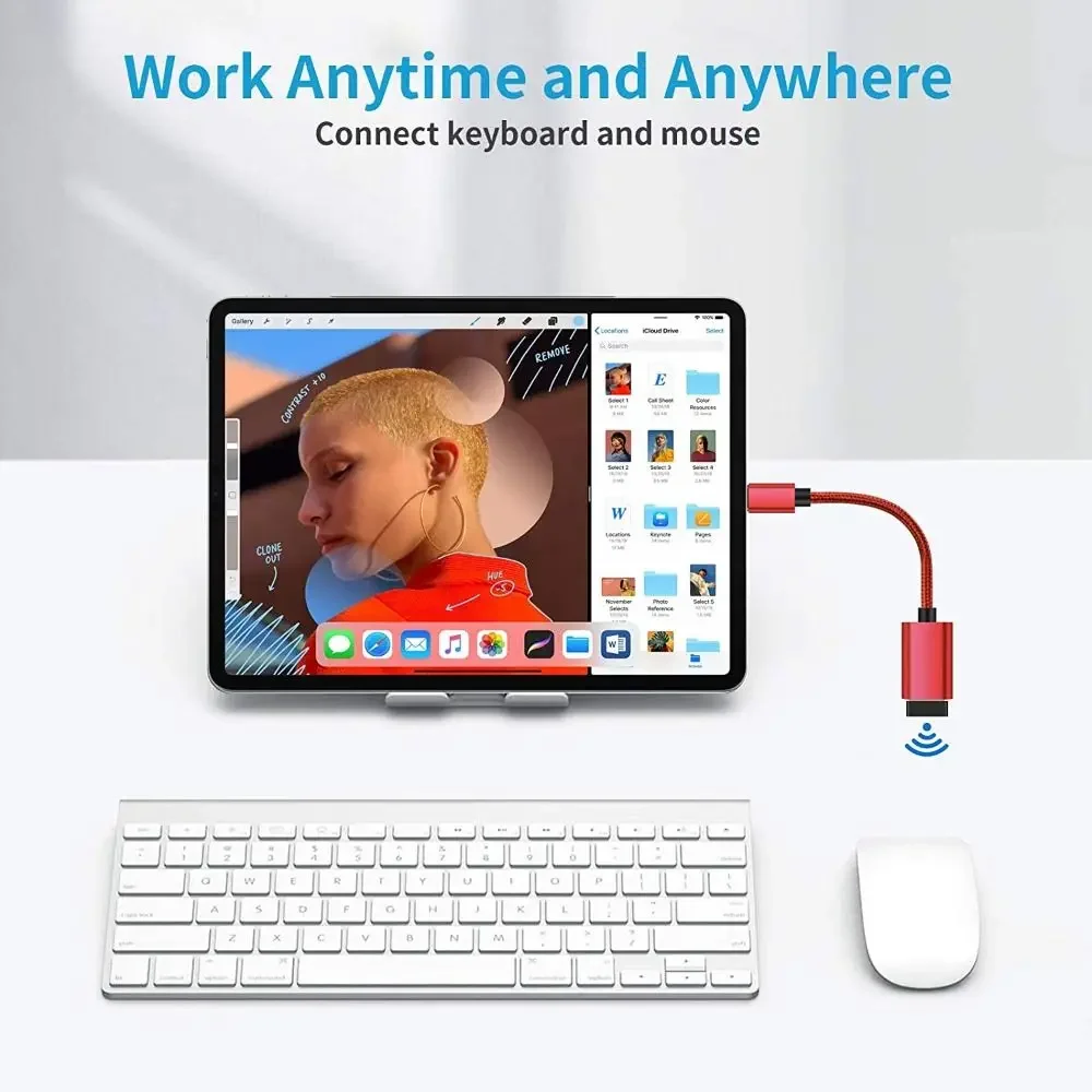 Short Digital Cables Converter Type C Cable Mobile Phone OTG Connector Cable OTG USB Cable USB to Type C Adapter OTG Data Cable - Image 2