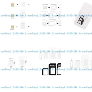 5asd 4 in 1 Convert for Nano Card to Micro Standard Adapter For Smart Phone 4G